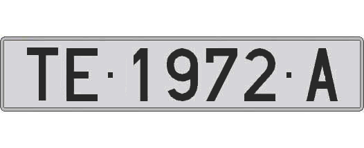 TE1972A matricula larga