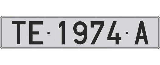 TE1974A matricula larga