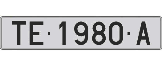 TE1980A matricula larga