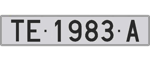 TE1983A matricula larga