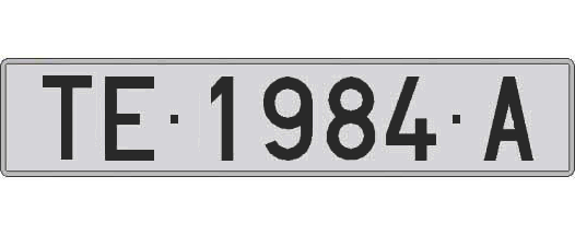 TE1984A matricula larga