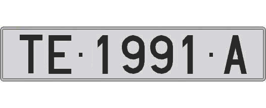 TE1991A matricula larga