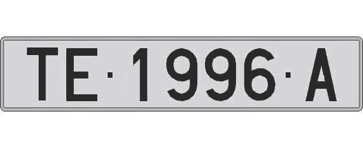 TE1996A matricula larga