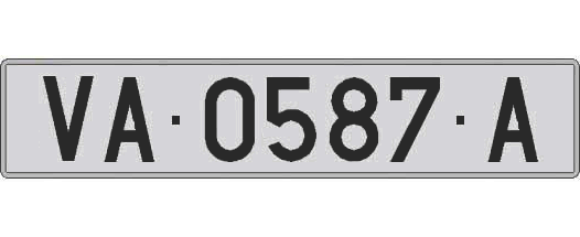 VA0587A matricula larga