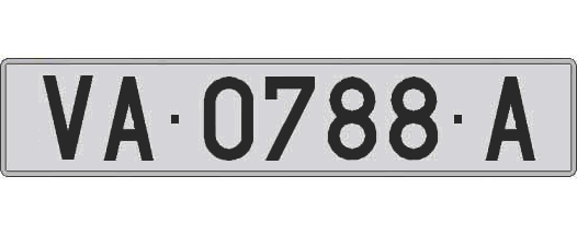VA0788A matricula larga