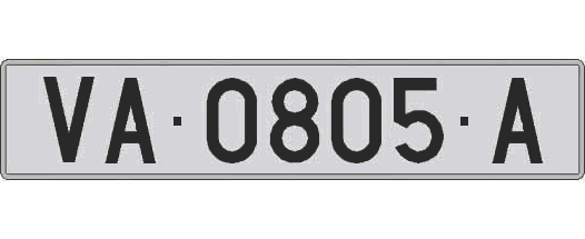 VA0805A matricula larga