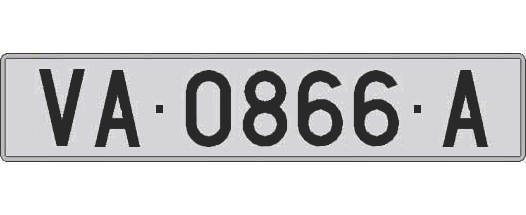 VA0866A matricula larga