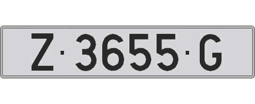 Z3655G matricula larga