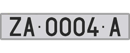 ZA0004A matricula larga