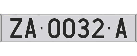 ZA0032A matricula larga