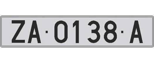 ZA0138A matricula larga