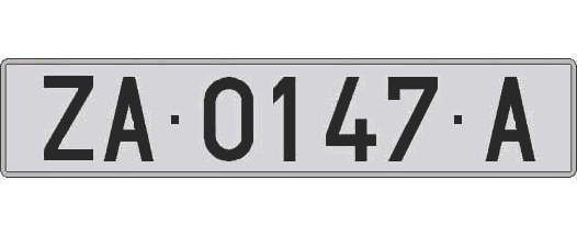 ZA0147A matricula larga