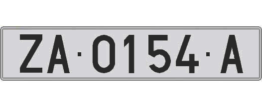 ZA0154A matricula larga