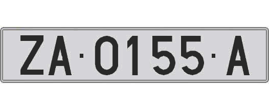 ZA0155A matricula larga