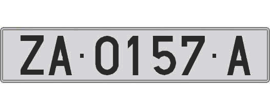 ZA0157A matricula larga