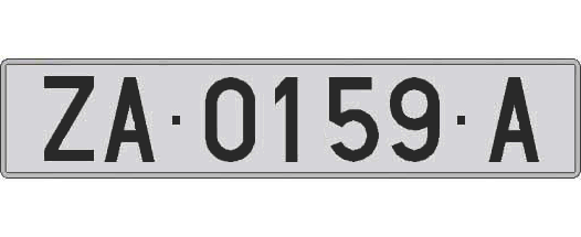 ZA0159A matricula larga