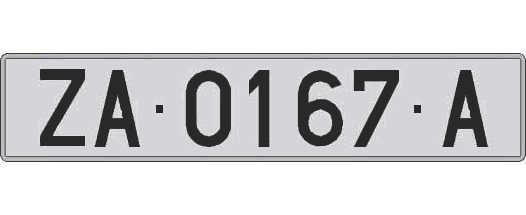 ZA0167A matricula larga