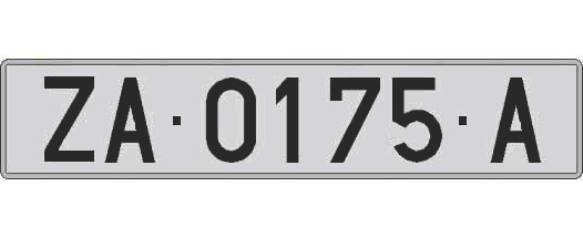 ZA0175A matricula larga