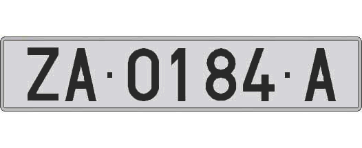 ZA0184A matricula larga