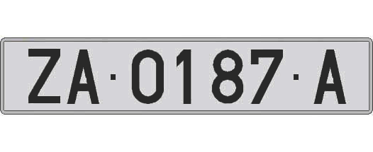 ZA0187A matricula larga