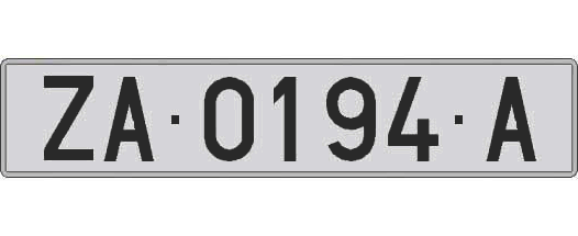 ZA0194A matricula larga
