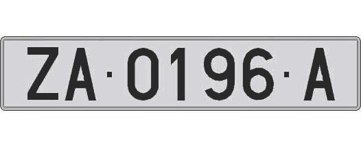 ZA0196A matricula larga