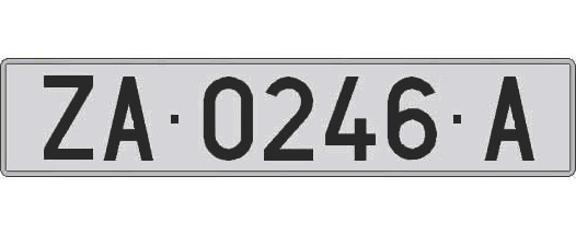 ZA0246A matricula larga