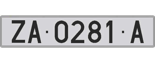 ZA0281A matricula larga