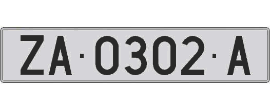ZA0302A matricula larga