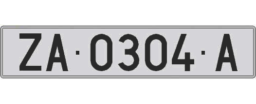 ZA0304A matricula larga