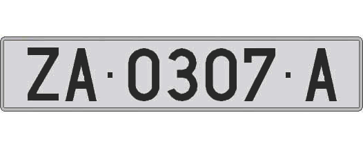 ZA0307A matricula larga