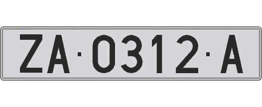 ZA0312A matricula larga