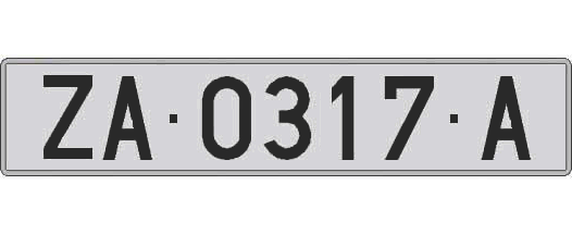 ZA0317A matricula larga