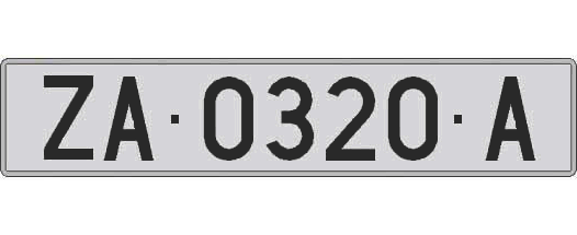 ZA0320A matricula larga