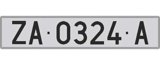 ZA0324A matricula larga