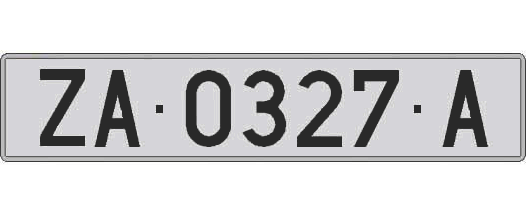 ZA0327A matricula larga