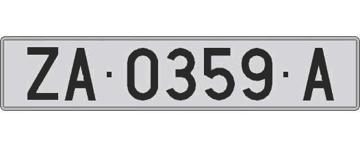 ZA0359A matricula larga