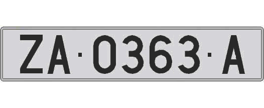 ZA0363A matricula larga