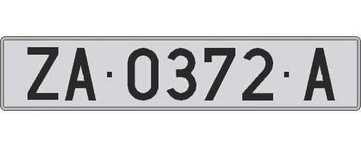 ZA0372A matricula larga