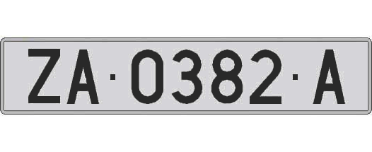 ZA0382A matricula larga