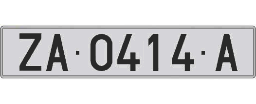 ZA0414A matricula larga