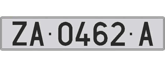 ZA0462A matricula larga