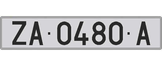 ZA0480A matricula larga