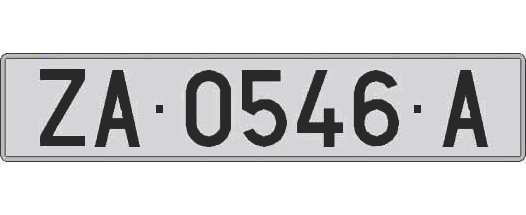 ZA0546A matricula larga