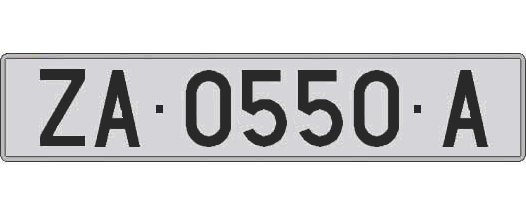 ZA0550A matricula larga