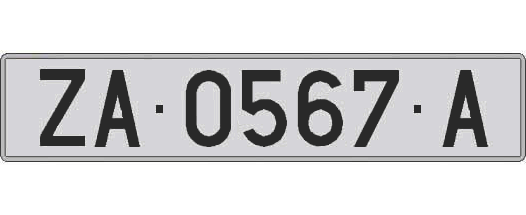ZA0567A matricula larga