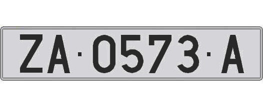ZA0573A matricula larga