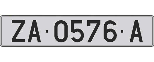 ZA0576A matricula larga