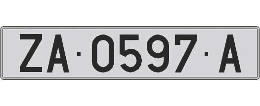 ZA0597A matricula larga