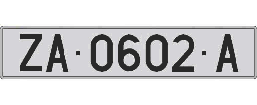 ZA0602A matricula larga